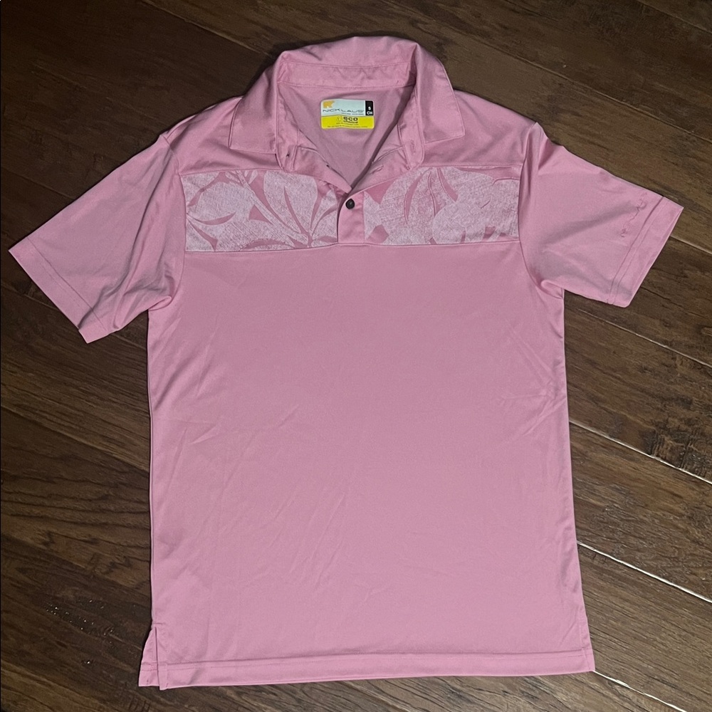 Nicklaus Eco Choice Men's Pink Polo Shirt SMALL